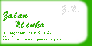 zalan mlinko business card